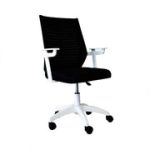Silla de Oficina con Respaldo Ergonómico color Negro y Blanco