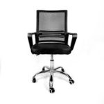 Silla de escritorio para oficina con soporte lumbar y ergonómica, rueditas y altura ajustable